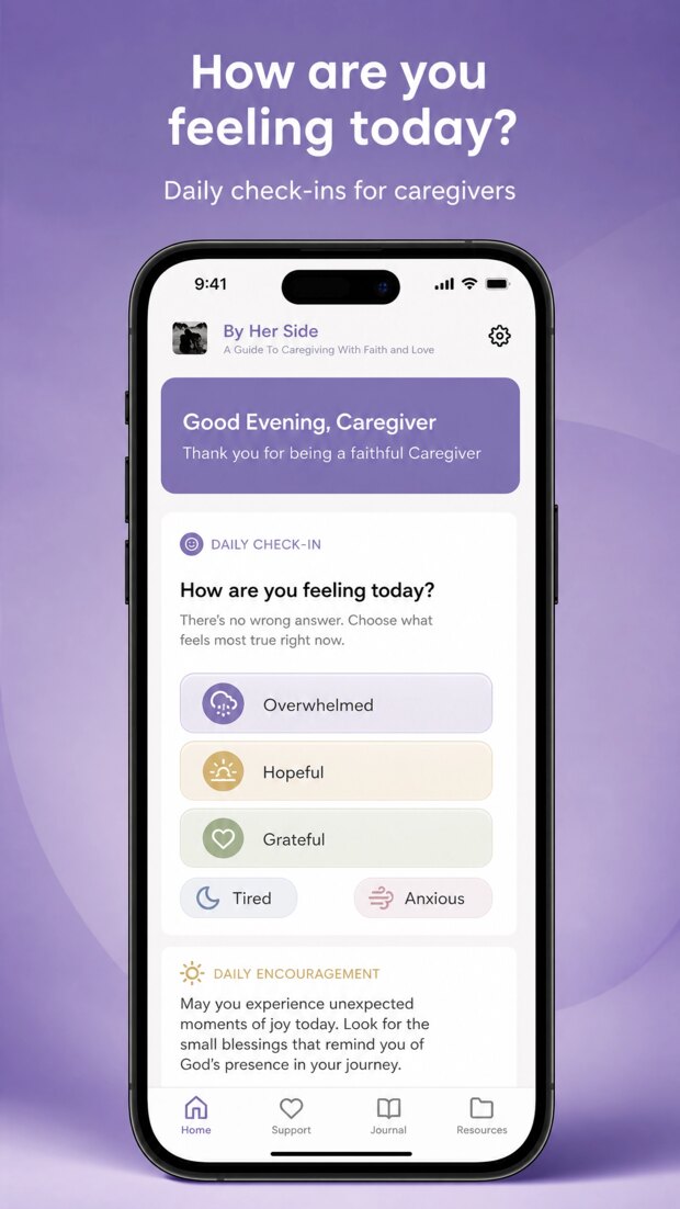 Daily check-in screen