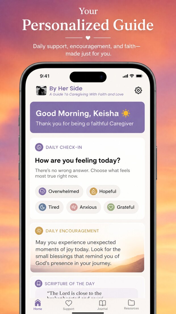 Personalized guidance screen